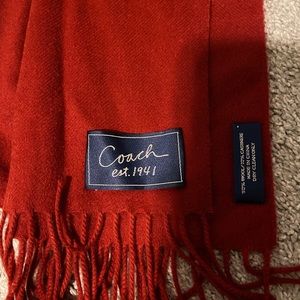 Red Coach Wool/Cashmere Winter Scarf